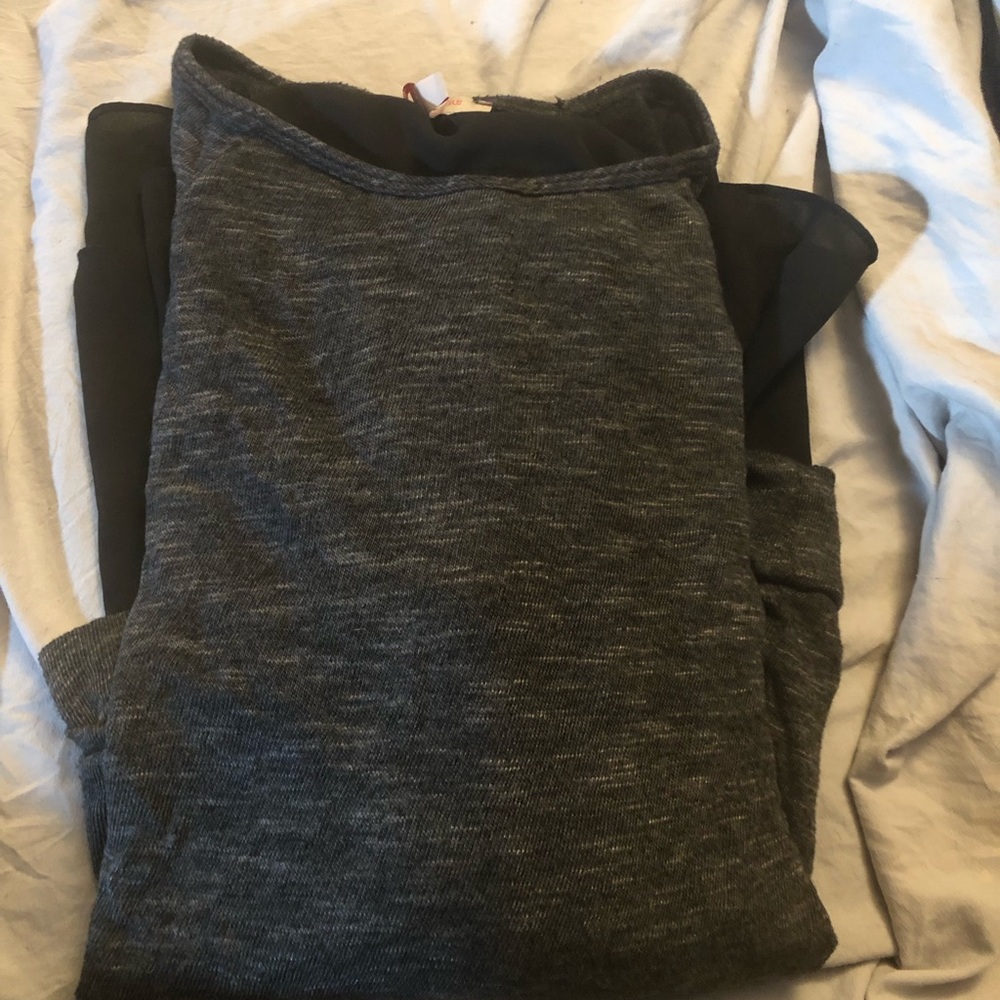 Black and Dark Grey Shirt